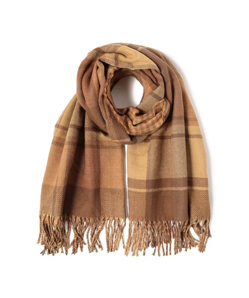 BEAMS HEART / チェック柄 リバーシブル ストール（ストール/ショール