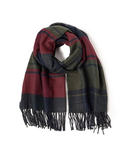 BEAMS HEART / チェック柄 リバーシブル ストール（ストール/ショール