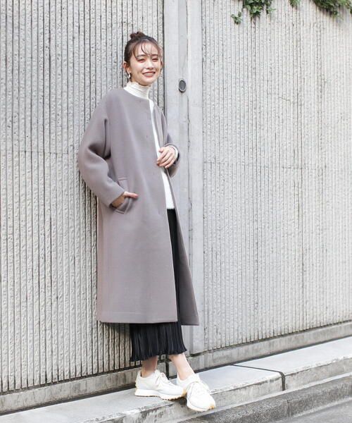 N.（N. Natural Beauty Basic）（エヌエヌナチュラルビューティーベーシック）の「◆ベロアプリーツストレートスカート（スカート・レディース・ブラック/オフホワイト/ブルー・MEDIUM）」の17枚目の写真