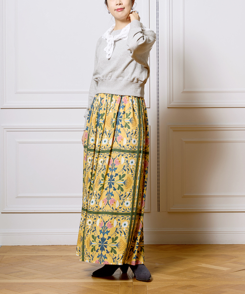 IENA LA BOUCLE(イエナラブークル)の「IENA LA BOUCLE ガーゼ裏毛プルオーバー(Tシャツ/カットソー・レディース・チャコールグレー/ホワイト・FREE)」の9枚目の写真