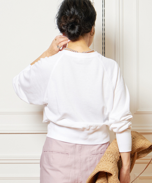 IENA LA BOUCLE(イエナラブークル)の「IENA LA BOUCLE ガーゼ裏毛プルオーバー(Tシャツ/カットソー・レディース・チャコールグレー/ホワイト・FREE)」の14枚目の写真