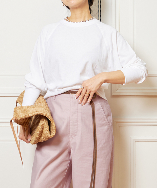 IENA LA BOUCLE(イエナラブークル)の「IENA LA BOUCLE ガーゼ裏毛プルオーバー(Tシャツ/カットソー・レディース・チャコールグレー/ホワイト・FREE)」の15枚目の写真
