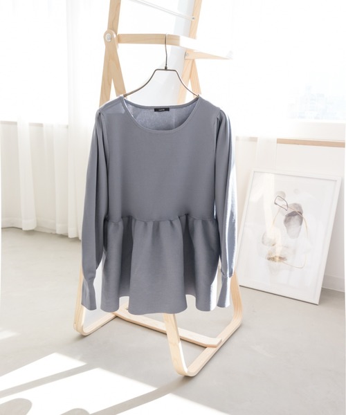 CLETTE（クレット）の「ペプラムニット（ニット/セーター・レディース・ピンク/ブラック/ブルー・LL/3L/4L）」の13枚目の写真