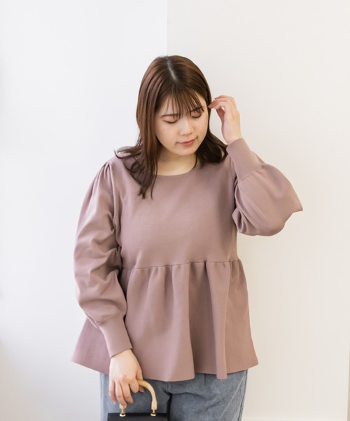 CLETTE（クレット）の「ペプラムニット（ニット/セーター・レディース・ピンク/ブラック/ブルー・LL/3L/4L）」の16枚目の写真