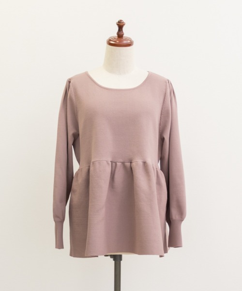 CLETTE（クレット）の「ペプラムニット（ニット/セーター・レディース・ピンク/ブラック/ブルー・LL/3L/4L）」の17枚目の写真