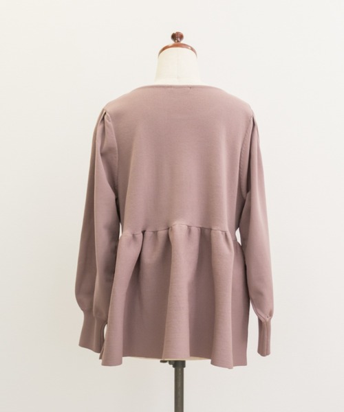 CLETTE（クレット）の「ペプラムニット（ニット/セーター・レディース・ピンク/ブラック/ブルー・LL/3L/4L）」の19枚目の写真
