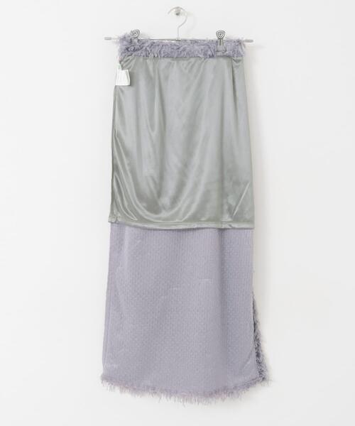 ITEMS URBANRESEARCH（アイテムズ アーバンリサーチ）の「フリンジタイトスカート（スカート・レディース・グレー/ブラック・FREE）」の10枚目の写真