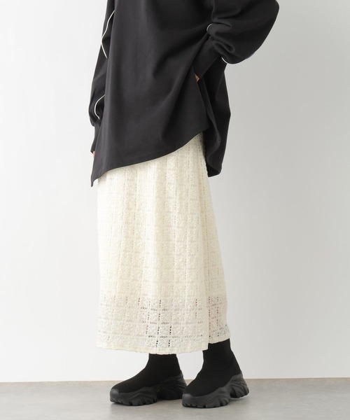 LEPSIM（レプシィム）の「レーススカート　994416（スカート・レディース・ブラック/キナリ・FREE）」の12枚目の写真