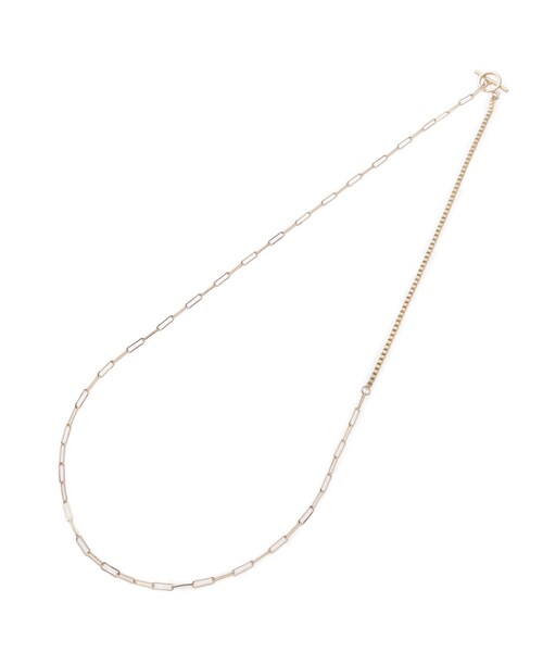 INDIVI（インディヴィ）の「◆【2WAY／Y字】ブロックカットチェーン（ネックレス・レディース・シルバー系4/ゴールド・00）」の2枚目の写真