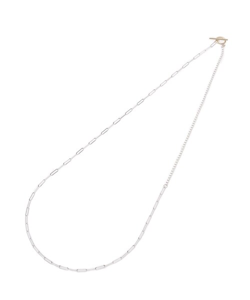 INDIVI（インディヴィ）の「◆【2WAY／Y字】ブロックカットチェーン（ネックレス・レディース・シルバー系4/ゴールド・00）」の3枚目の写真