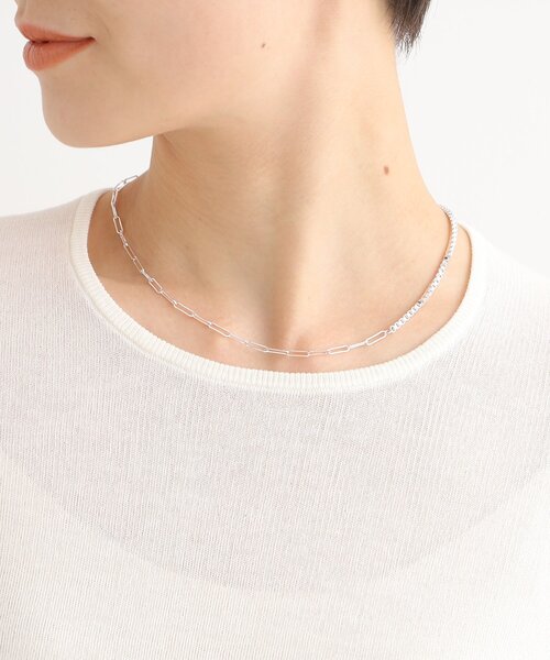 INDIVI（インディヴィ）の「◆【2WAY／Y字】ブロックカットチェーン（ネックレス・レディース・シルバー系4/ゴールド・00）」の8枚目の写真