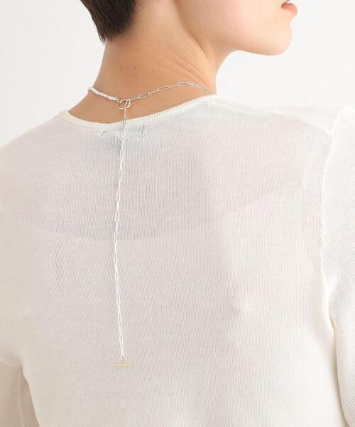 INDIVI（インディヴィ）の「◆【2WAY／Y字】ブロックカットチェーン（ネックレス・レディース・シルバー系4/ゴールド・00）」の9枚目の写真