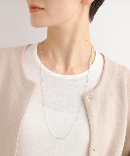 INDIVI（インディヴィ）の「◆【2WAY／Y字】ブロックカットチェーン（ネックレス・レディース・シルバー系4/ゴールド・00）」の10枚目の写真