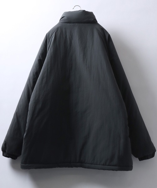 Salong hameu（サロン ハミュー）の「LEVEL7 JACKET フェイクダウン ミリタリージャケット メンズ レディース/中綿アウター/ミリタリーコート（ダウンジャケット/コート・メンズ・チャコールグレー/ブラック・LL/M/L）」の4枚目の写真