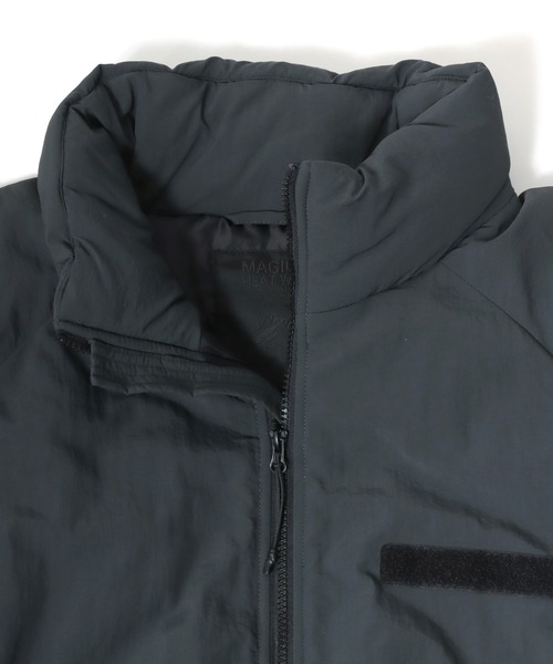 Salong hameu（サロン ハミュー）の「LEVEL7 JACKET フェイクダウン ミリタリージャケット メンズ レディース/中綿アウター/ミリタリーコート（ダウンジャケット/コート・メンズ・チャコールグレー/ブラック・LL/M/L）」の6枚目の写真