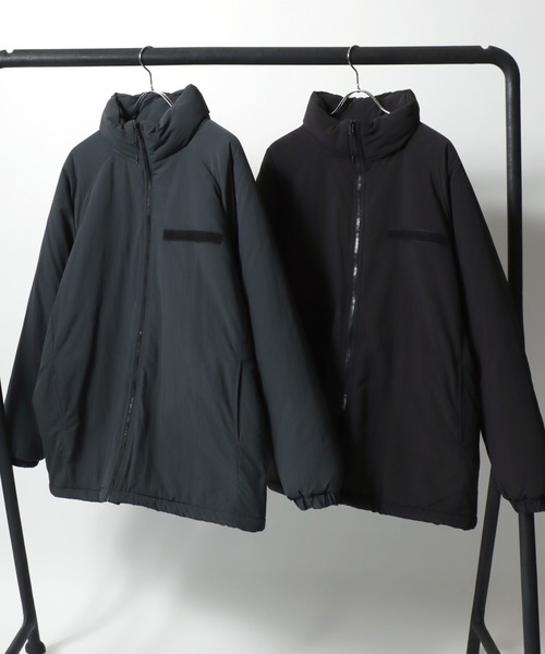 Salong hameu（サロン ハミュー）の「LEVEL7 JACKET フェイクダウン ミリタリージャケット メンズ レディース/中綿アウター/ミリタリーコート（ダウンジャケット/コート・メンズ・チャコールグレー/ブラック・LL/M/L）」の18枚目の写真