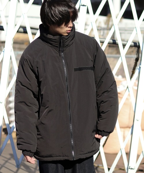 Salong hameu（サロン ハミュー）の「LEVEL7 JACKET フェイクダウン ミリタリージャケット メンズ レディース/中綿アウター/ミリタリーコート（ダウンジャケット/コート・メンズ・チャコールグレー/ブラック・LL/M/L）」の22枚目の写真