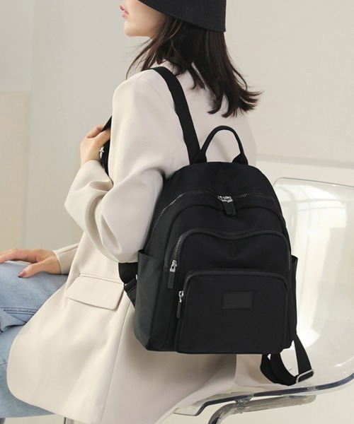 Miniministore（ミニミニストア）の「ミニリュックサック 多収納 レディース（バックパック/リュック・レディース・ブラック/ピンク/ミント/ベージュ/ワインレッド/ネイビー/パープル/ダークグレー/ダークグリーン・FREE）」の10枚目の写真