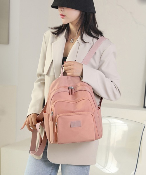 Miniministore（ミニミニストア）の「ミニリュックサック 多収納 レディース（バックパック/リュック・レディース・ブラック/ピンク/ミント/ベージュ/ワインレッド/ネイビー/パープル/ダークグレー/ダークグリーン・FREE）」の14枚目の写真