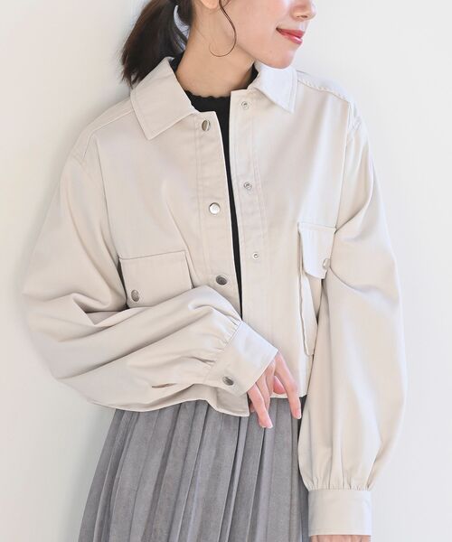 rps（アールピーエス）の「ＢＡＣＫレースアップショートジャケット（デニムジャケット・レディース・ブルー/ミント/アイボリー・フリー）」の8枚目の写真