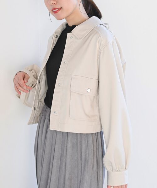 rps（アールピーエス）の「ＢＡＣＫレースアップショートジャケット（デニムジャケット・レディース・ブルー/ミント/アイボリー・フリー）」の9枚目の写真