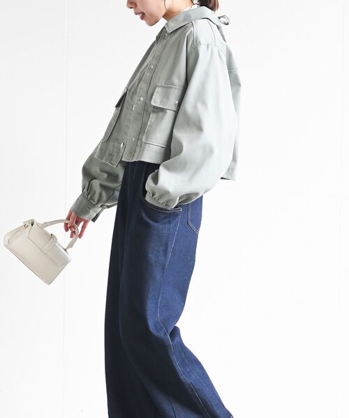 rps（アールピーエス）の「ＢＡＣＫレースアップショートジャケット（デニムジャケット・レディース・ブルー/ミント/アイボリー・フリー）」の13枚目の写真