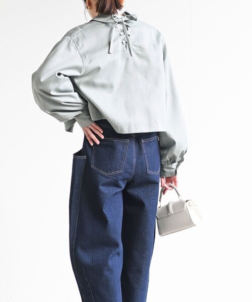 rps（アールピーエス）の「ＢＡＣＫレースアップショートジャケット（デニムジャケット・レディース・ブルー/ミント/アイボリー・フリー）」の14枚目の写真