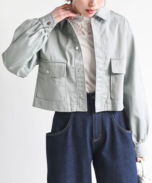 rps（アールピーエス）の「ＢＡＣＫレースアップショートジャケット（デニムジャケット・レディース・ブルー/ミント/アイボリー・フリー）」の16枚目の写真