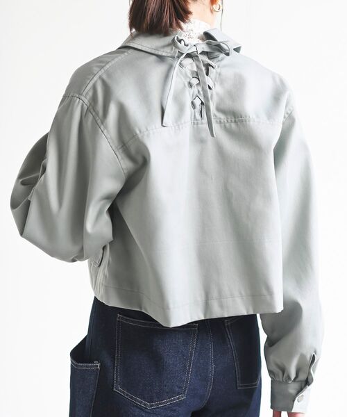 rps（アールピーエス）の「ＢＡＣＫレースアップショートジャケット（デニムジャケット・レディース・ブルー/ミント/アイボリー・フリー）」の18枚目の写真