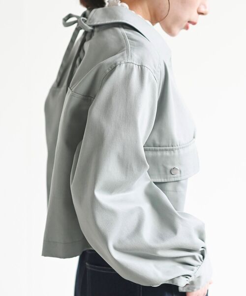 rps（アールピーエス）の「ＢＡＣＫレースアップショートジャケット（デニムジャケット・レディース・ブルー/ミント/アイボリー・フリー）」の19枚目の写真