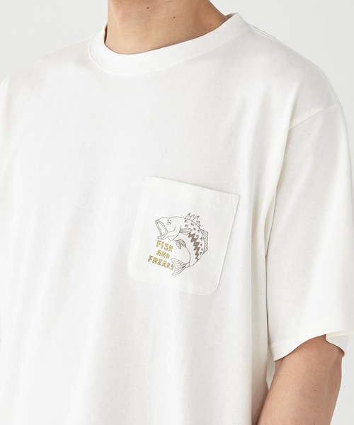 KRIFF MAYER（クリフメイヤー）の「ウェットプロテクト半袖ポケT(釣り)（Tシャツ/カットソー・メンズ・オフホワイト/チャコール/ライトグリーン/オレンジ/ベージュ・LARGE/MEDIUM/X-LARGE）」の19枚目の写真