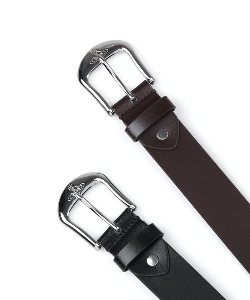 Vivienne Westwood MAN(ヴィヴィアンウエストウッドマン)の「ORB ENGRAVED BUCKLE レザーベルト【139732 BELT64R】(ベルト・メンズ・ダークブラウン/ブラック・FREE)」の4枚目の写真
