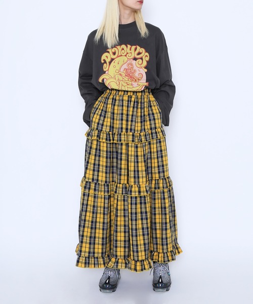 PUNYUS（プニュズ）の「BANANAロンＴ（Tシャツ/カットソー・レディース・ホワイト/スミクロ・1/2/3/4）」の8枚目の写真