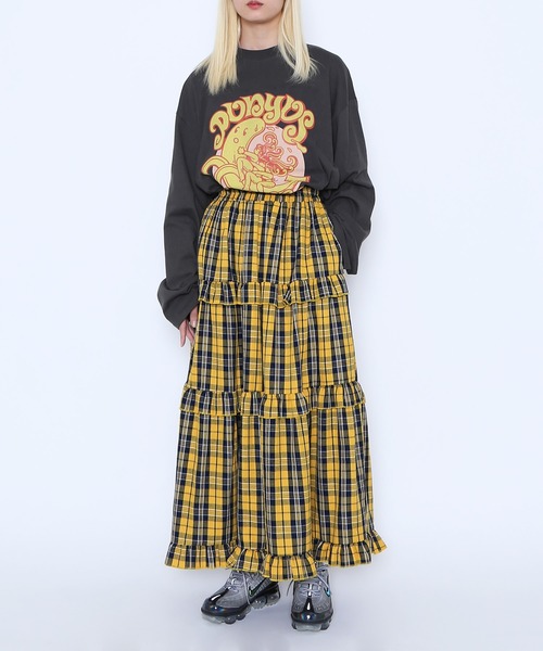 PUNYUS（プニュズ）の「BANANAロンＴ（Tシャツ/カットソー・レディース・ホワイト/スミクロ・1/2/3/4）」の5枚目の写真