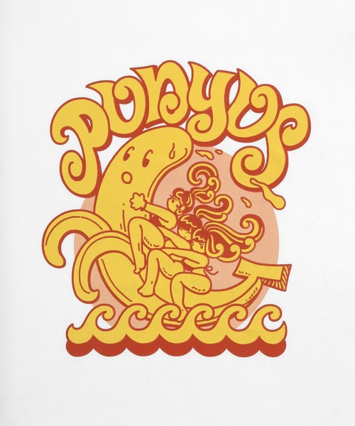 PUNYUS（プニュズ）の「BANANAロンＴ（Tシャツ/カットソー・レディース・ホワイト/スミクロ・1/2/3/4）」の11枚目の写真