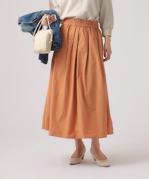DRESKIP（ドレスキップ）の「◆女性らしいボリューム感 ギャザースカート（スカート・レディース・ブラック/ライトオレンジ系/ホワイト系4・04/03/02）」の21枚目の写真