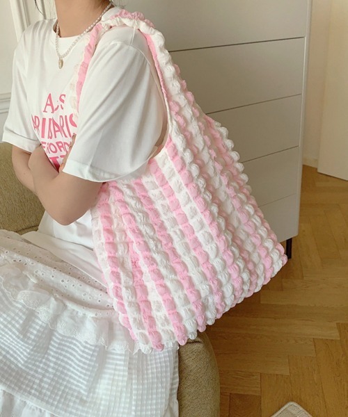 Miniministore(ミニミニストア)の「トートバッグ ポップコーン軽量バッグ(ハンドバッグ・レディース・イエロー/ピンク/ブルー・FREE)」の9枚目の写真