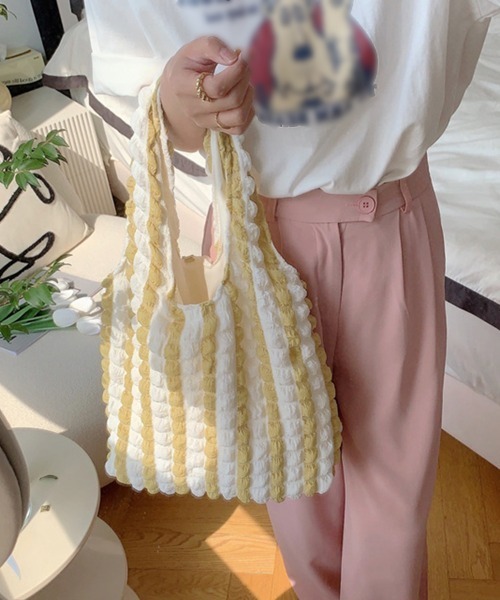 Miniministore(ミニミニストア)の「トートバッグ ポップコーン軽量バッグ(ハンドバッグ・レディース・イエロー/ピンク/ブルー・FREE)」の13枚目の写真
