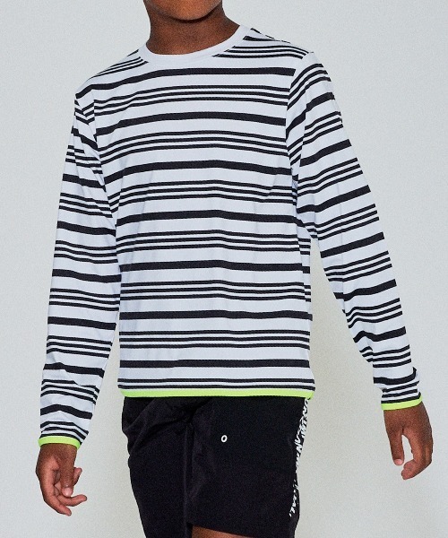 【セール】RE/SP BORDER L/S Tee / アールイーエスピー ボーダーロングスリーブTシャツ(Tシャツ/カットソー)|RE/SP(アールイーエスピー)