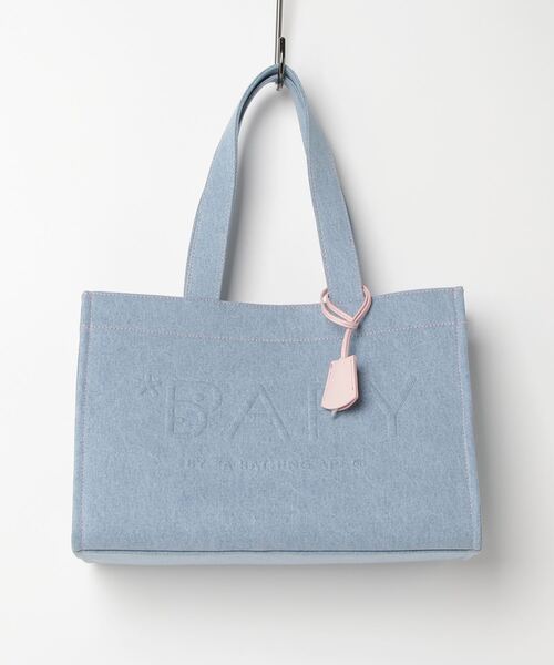 BAPY BY A BATHING APE（ベイピーバイアベイシングエイプ）の「BAPYOGO EMBOSSED DENIM TOTE BAG（トートバッグ・レディース・ブルー系その他・FREE）」の8枚目の写真