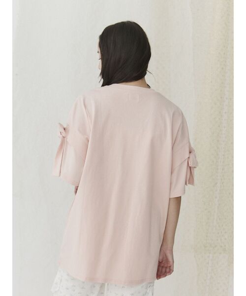 merry jenny（メリージェニー）の「ピンタックリボンBig Tee（Tシャツ/カットソー・レディース・オフホワイト/ブルー/ブラック/ピンク・FREE）」の18枚目の写真