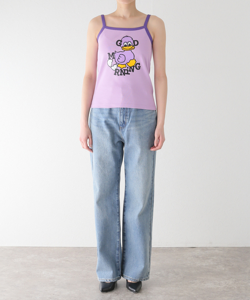 GOOD MORNING TAPES(グッドモーニングテープ)の「【GOOD Morning Tapes/グッドモーニングテープス】 Duck Singlet Top:キャミソール(キャミソール・レディース・パープル系その他・SMALL)」の2枚目の写真