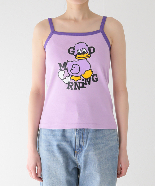 GOOD MORNING TAPES(グッドモーニングテープ)の「【GOOD Morning Tapes/グッドモーニングテープス】 Duck Singlet Top:キャミソール(キャミソール・レディース・パープル系その他・SMALL)」の3枚目の写真
