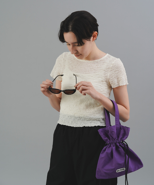 OUTDOOR PRODUCTS Usual Things（アウトドアプロダクツユージュアルシングス）の「EVERYDAY BAG SMALL（ハンドバッグ・レディース・ネイビー/パープル/ホワイト/グリーン/ブラック・FREE）」の19枚目の写真