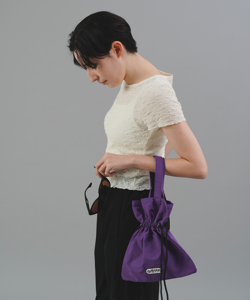 OUTDOOR PRODUCTS Usual Things（アウトドアプロダクツユージュアルシングス）の「EVERYDAY BAG SMALL（ハンドバッグ・レディース・ネイビー/パープル/ホワイト/グリーン/ブラック・FREE）」の20枚目の写真