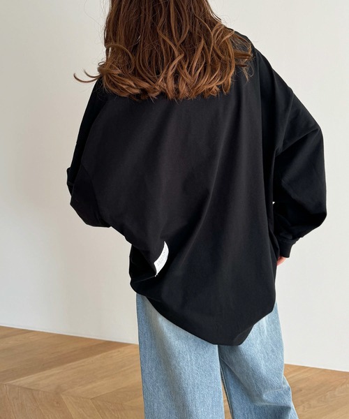 CANAL JEAN（キャナルジーン）の「1975 TOKYO　Day.ロンT（Tシャツ/カットソー・レディース・ホワイト/ブラック・MEDIUM/LARGE）」の9枚目の写真