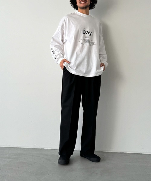 CANAL JEAN（キャナルジーン）の「1975 TOKYO　Day.ロンT（Tシャツ/カットソー・レディース・ホワイト/ブラック・MEDIUM/LARGE）」の15枚目の写真