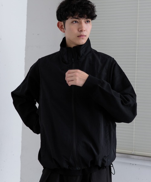 SENSE OF PLACE by URBAN RESEARCH（センスオブプレイスバイアーバンリサーチ）の「トラックナイロンベスト（ベスト・メンズ・ブラック/アイボリー・LARGE/MEDIUM）」の6枚目の写真