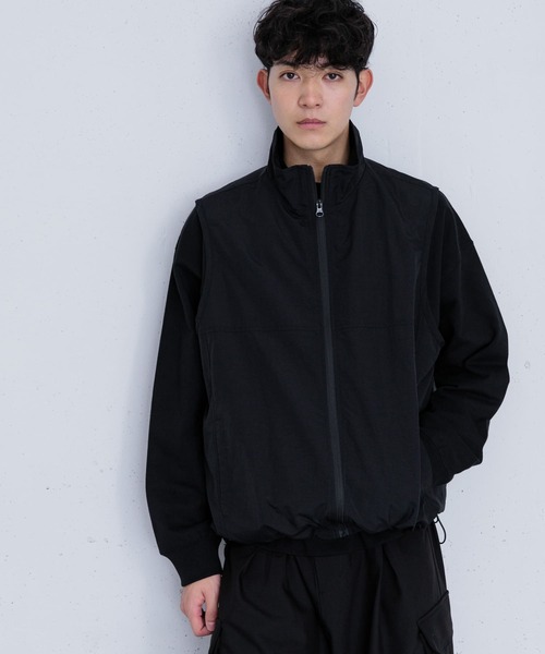 SENSE OF PLACE by URBAN RESEARCH（センスオブプレイスバイアーバンリサーチ）の「トラックナイロンベスト（ベスト・メンズ・ブラック/アイボリー・LARGE/MEDIUM）」の7枚目の写真