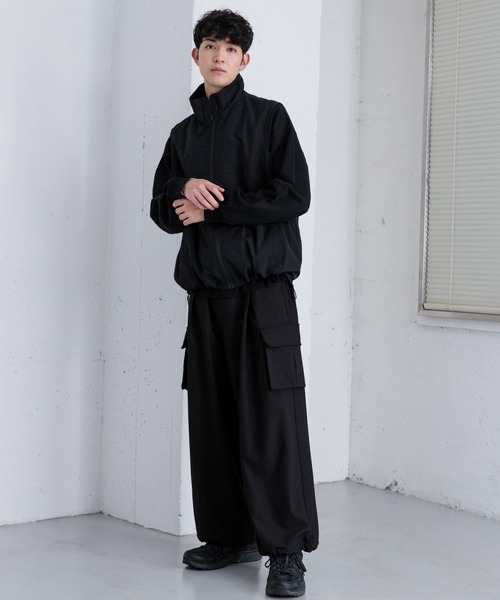 SENSE OF PLACE by URBAN RESEARCH（センスオブプレイスバイアーバンリサーチ）の「トラックナイロンベスト（ベスト・メンズ・ブラック/アイボリー・LARGE/MEDIUM）」の10枚目の写真